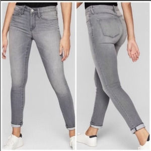 Athleta Sculptek Jeans Size 4 Mid Rise Skinny Grey Wash